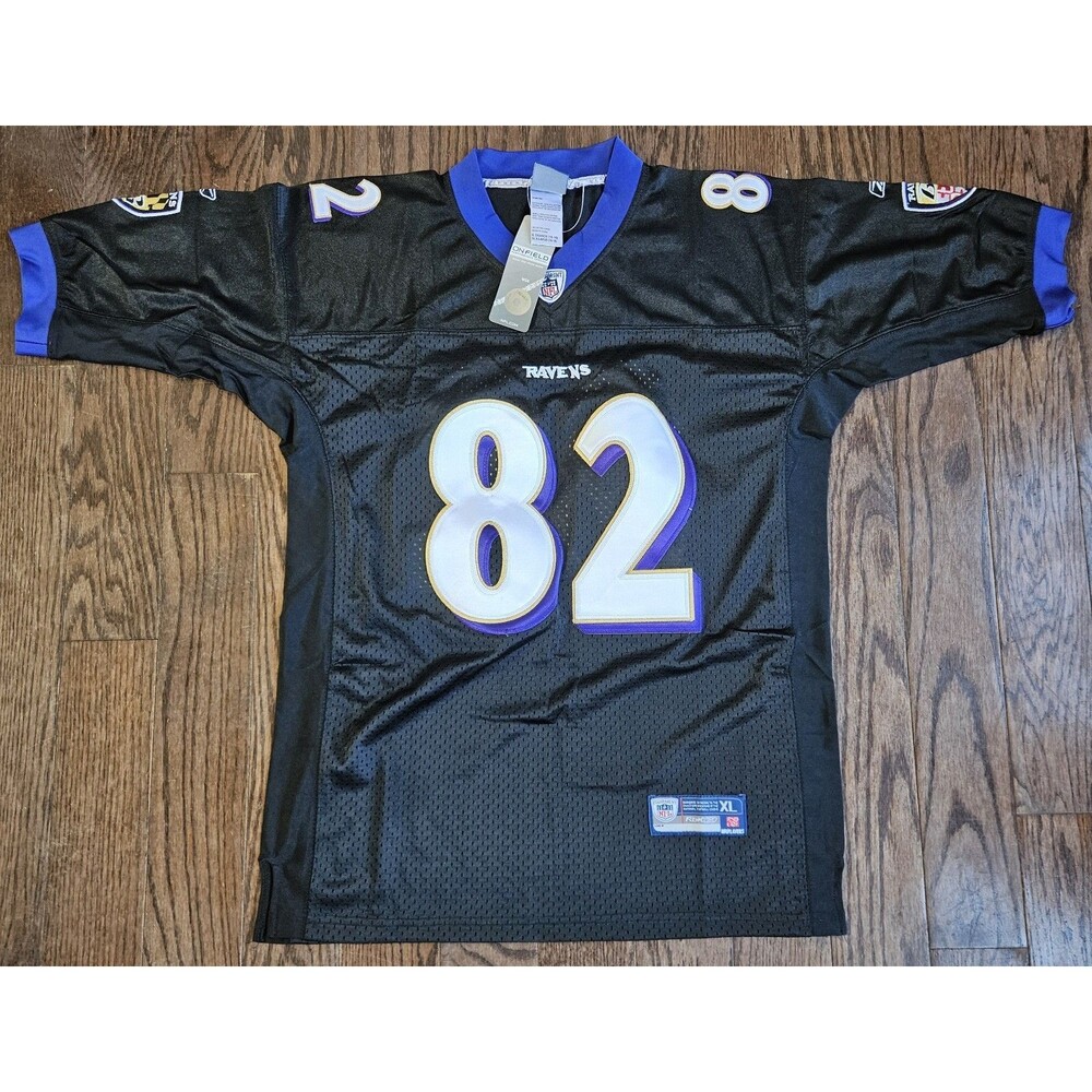 Torrey Smith #82 Baltimore Ravens Reebok On Field Jersey Black Sz XL 16-18  NWT